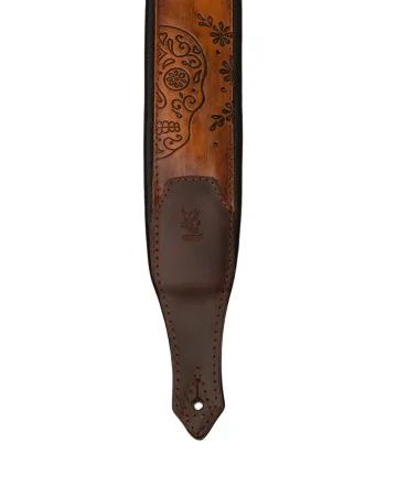Minotaur Guitar Straps|Our Products|NEW ORLEANS SKULL Brown