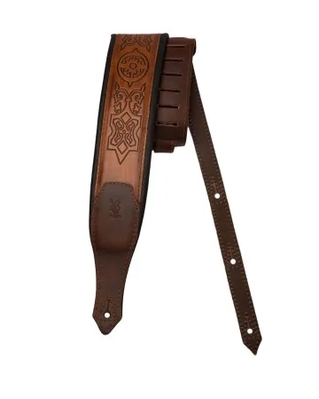 Minotaur Guitar Straps|Our Products|CELTIC RIM Carved Brown