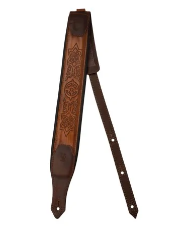 Minotaur Guitar Straps|Our Products|CELTIC RIM Carved Brown