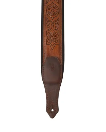 Minotaur Guitar Straps|Our Products|CELTIC RIM Carved Brown