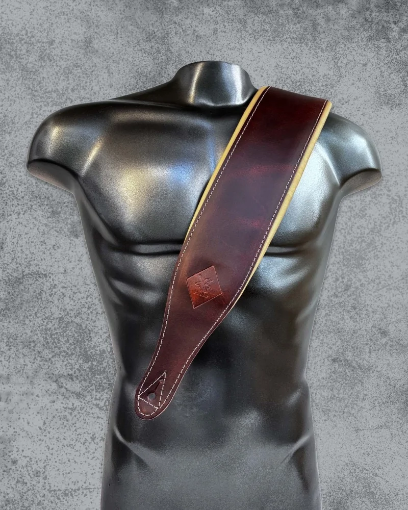 Minotaur Guitar Straps|Our Products|DELUXE Wide Bass Brown