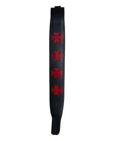 Minotaur Guitar Straps|Our Products|RED CROSSES Black