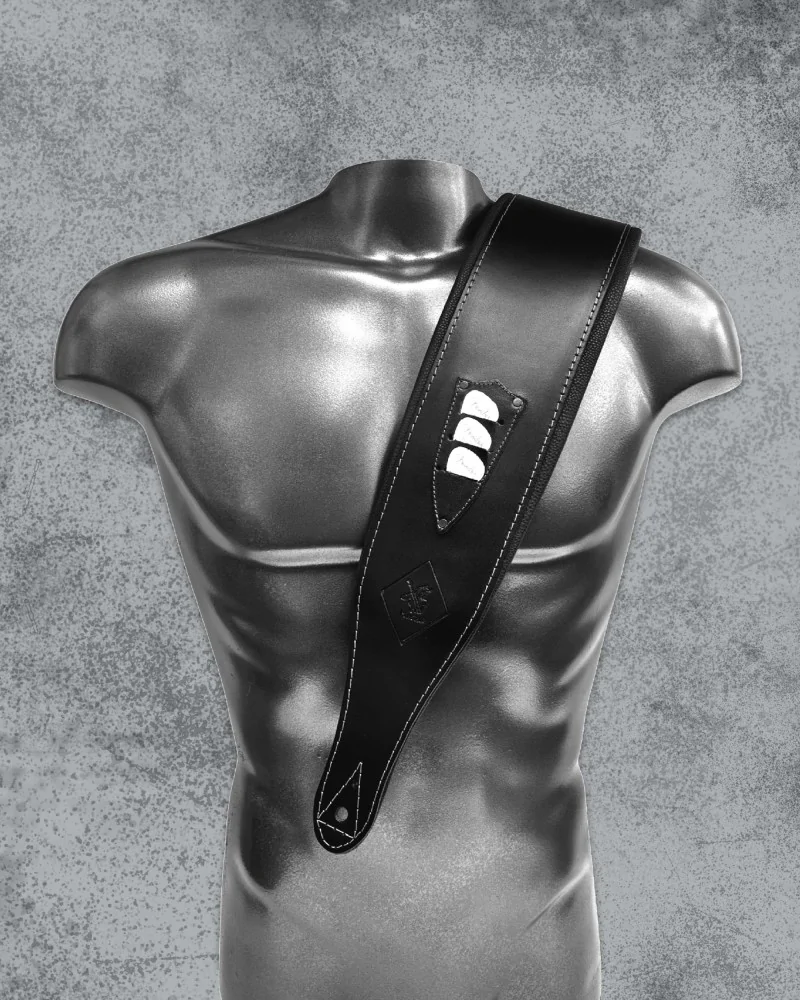 Minotaur Guitar Straps|Our Products|DELUXE PICKHOLDER Wide Bass Black