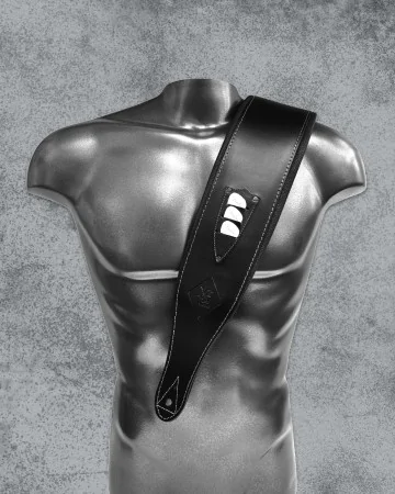 Minotaur Guitar Straps|Our Products|DELUXE PICKHOLDER Wide Bass Black