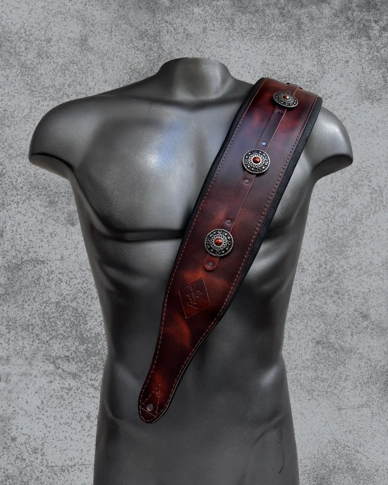 Minotaur Guitar Straps|Our Products|BOSTON CONCHOS Wide Bass Brown