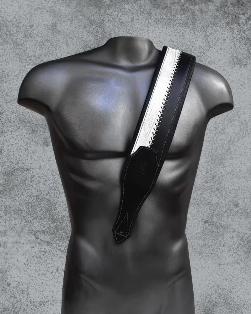 Minotaur Guitar Straps|Our Products|DELUXE BICOLOUR White-Black
