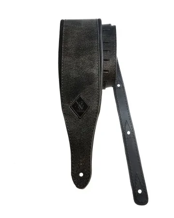 Used Look Bass Strap | Black Gray Bass Guitar Strap