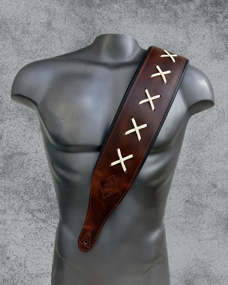 Minotaur Guitar Straps|Our Products|DAVE X Wide Bass Brown