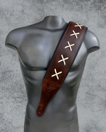 Minotaur Guitar Straps|Our Products|DAVE X Wide Bass Brown