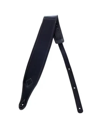 Wide Bass Leather Padded Black