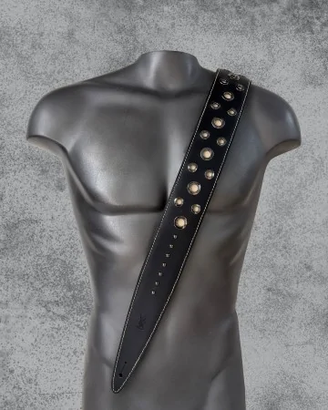 Minotaur Guitar Straps|Our Products|STUDS Guitar & Bass Black X Beige