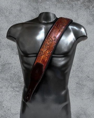 Minotaur Guitar Straps|Our Products|NEW ORLEANS SKULL Brown