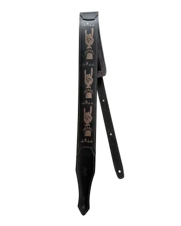 Minotaur Guitar Straps|Our Products|METAL HORNS Guitar & Bass Black X Gold