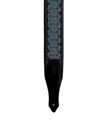 Minotaur Guitar Straps|Our Products|VINTAGE PATTERN Guitar & Bass Blue Black