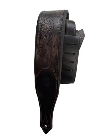Minotaur Guitar Straps|Our Products|NEW ORLEANS SKULL Dark Grey / Black