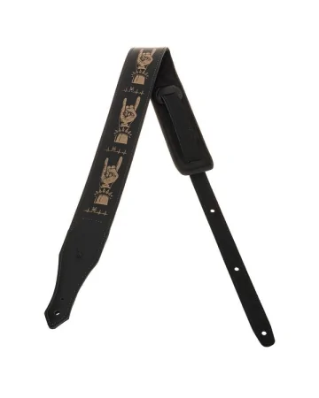 Minotaur Guitar Straps|Our Products|METAL HORNS Guitar & Bass Black X Gold