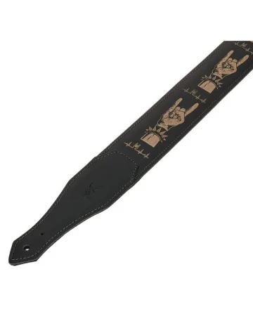 Minotaur Guitar Straps|Our Products|METAL HORNS Guitar & Bass Black X Gold