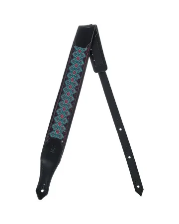Minotaur Guitar Straps|Our Products|VINTAGE PATTERN Guitar & Bass Blue Black