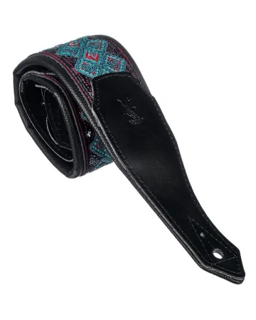 Minotaur Guitar Straps|Our Products|VINTAGE PATTERN Guitar & Bass Blue Black