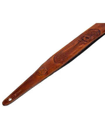 Minotaur Guitar Straps|Our Products|TRIBAL ENGRAVINGS I Guitar & Bass Light Brown