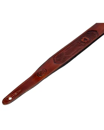 Minotaur Guitar Straps|Our Products|TRIBAL ENGRAVINGS I Guitar & Bass Brown