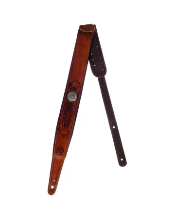 Minotaur Guitar Straps|Our Products|TRIBAL ENGRAVINGS II Guitar & Bass Brown