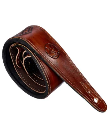 Minotaur Guitar Straps|Our Products|TRIBAL ENGRAVINGS III Guitar & Bass Brown