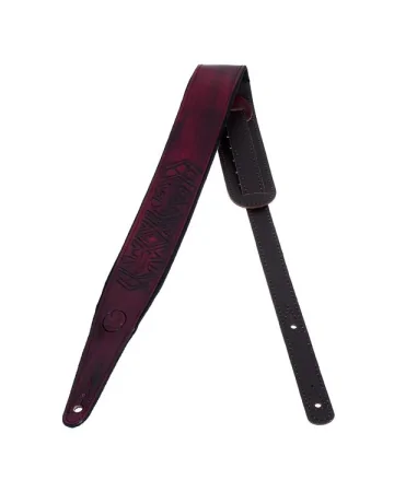 Minotaur Guitar Straps|Our Products|TRIBAL ENGRAVINGS III Guitar & Bass Bordeaux