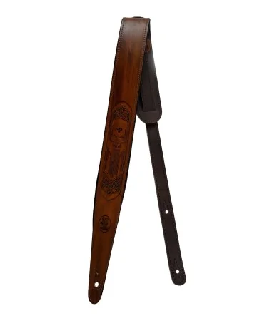 Minotaur Guitar Straps|Our Products|TRIBAL ENGRAVINGS I Guitar & Bass Light Brown