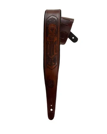 Minotaur Guitar Straps|Our Products|TRIBAL ENGRAVINGS I Guitar & Bass Brown