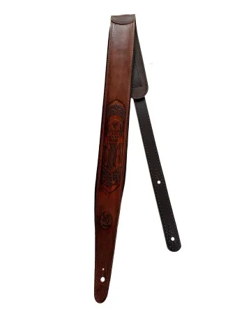 Minotaur Guitar Straps|Our Products|TRIBAL ENGRAVINGS I Guitar & Bass Brown