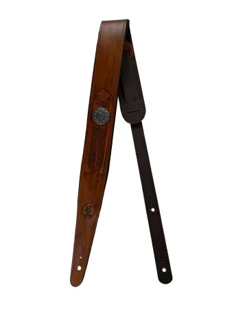 Minotaur Guitar Straps|Our Products|TRIBAL ENGRAVINGS II Guitar & Bass Brown
