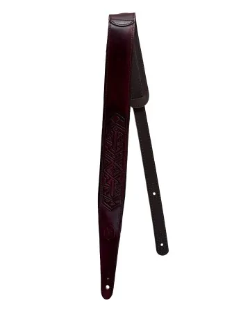 Minotaur Guitar Straps|Our Products|TRIBAL ENGRAVINGS III Guitar & Bass Bordeaux