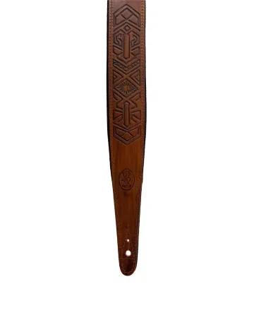 Minotaur Guitar Straps|Our Products|TRIBAL ENGRAVINGS III Guitar & Bass Camel