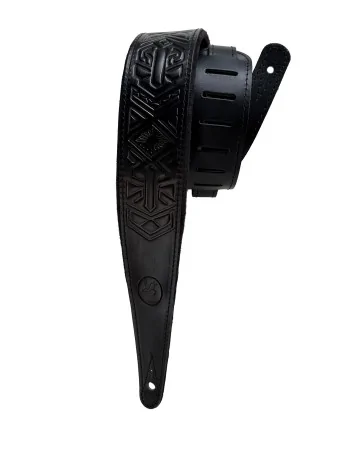 Minotaur Guitar Straps|Our Products|TRIBAL ENGRAVINGS III Guitar & Bass Black