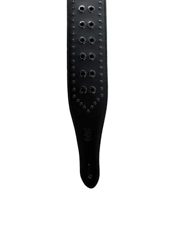 Minotaur Guitar Straps|Guitar & Bass Leather Straps|STUDS AND RIVETS TN-B7 Wide Black