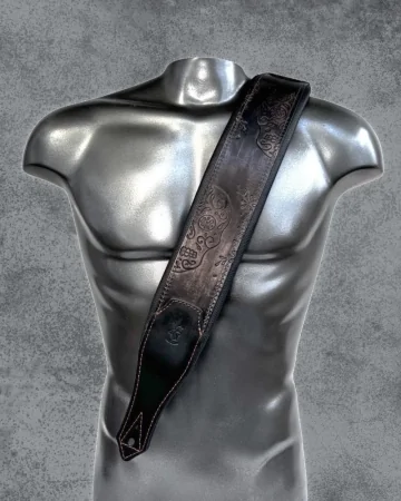 Minotaur Guitar Straps|Our Products|NEW ORLEANS SKULL Dark Gray